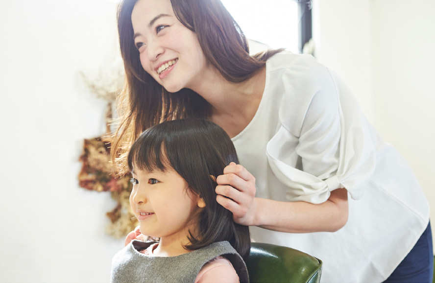 ヘアカットに向けた練習